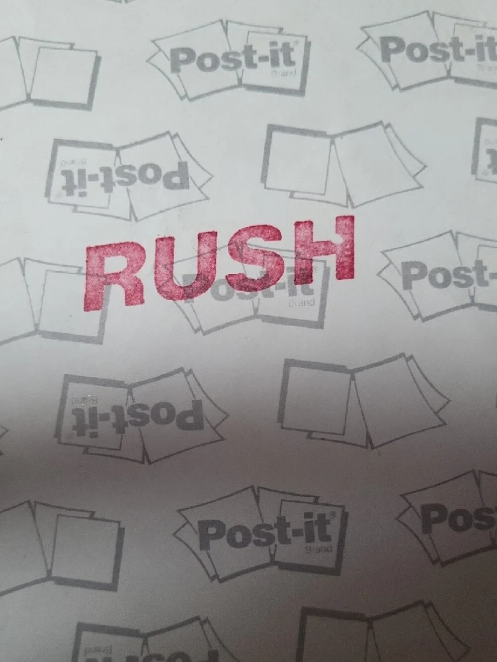 Blue 'RUSH' Pocket Stamp by X Stamper used but good working condition
